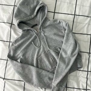 Brandy Melville Grey Cropped Jacket